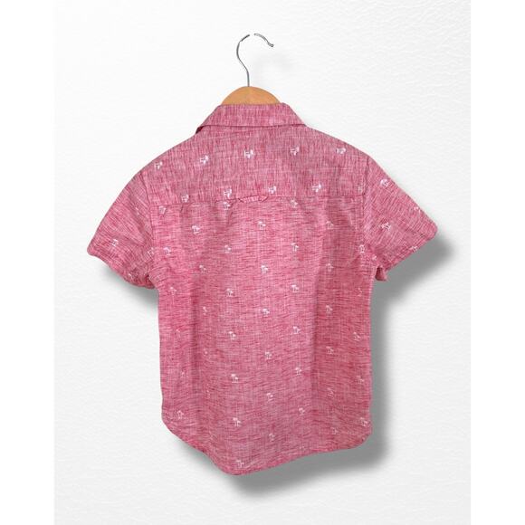 Denim & Flower Boys’ Palm Trees Button-Down Shirt, Size 4 - Picture 2 of 8